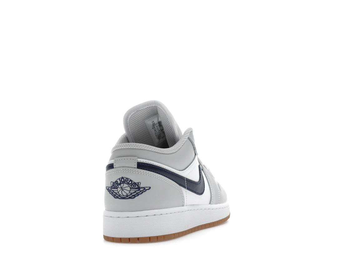 Jordan 1 Low White Neutral Grey Gum Midnight Navy (GS)