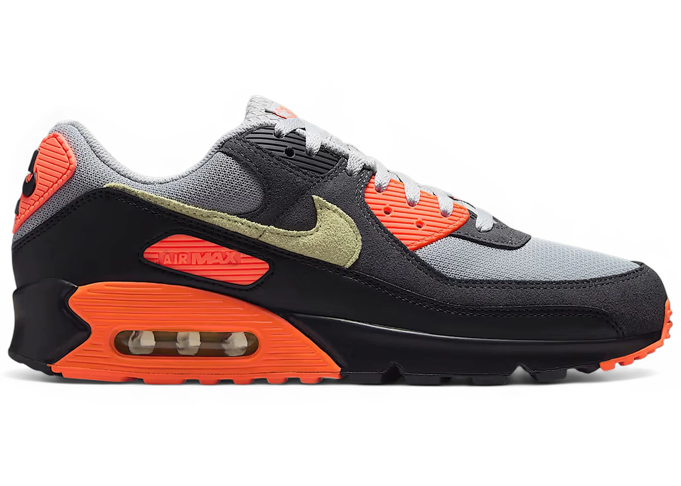 Nike Air Max 90 Light Smoke Grey Hyper Crimson Limelight