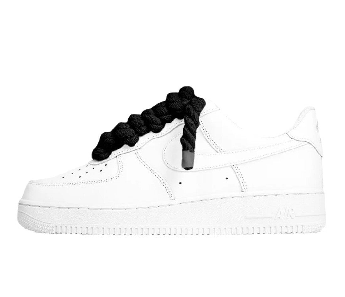 Nike Air Force 1 White Low 07 Rope Laces Black