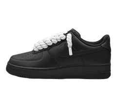 Nike Air Force 1 Black Low 07 Rope Laces White