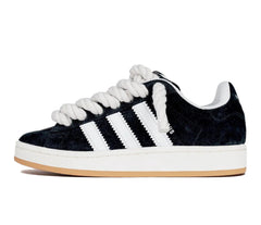 Adidas Campus 00s Black Rope Laces White