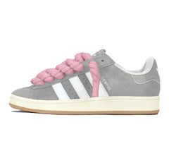 Adidas Campus 00s Gray Rope Laces Pink