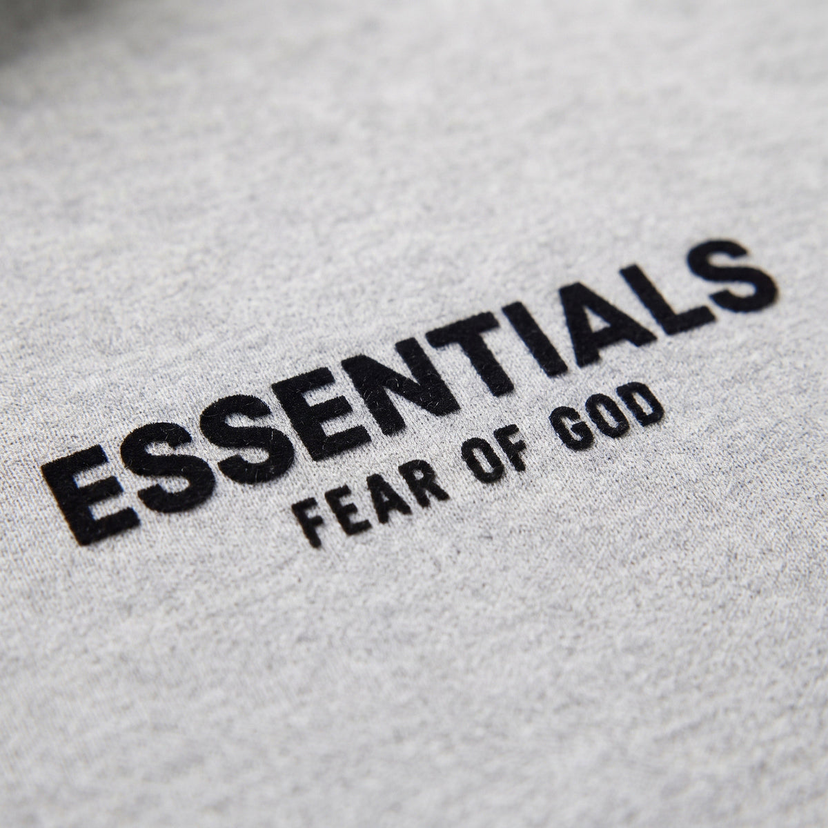 Fear of God Essentials S24 Fleece Hoodie Light Heather Grey – detail