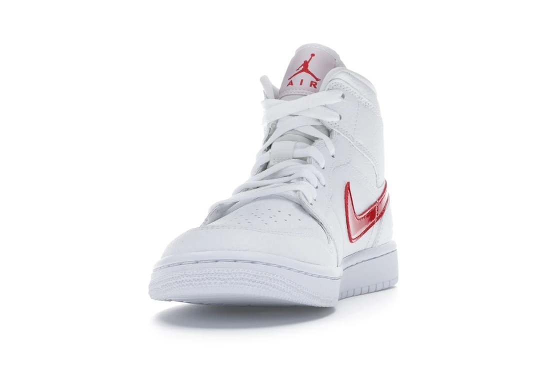 Jordan 1 Mid White University Red (W)