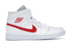 Jordan 1 Mid White University Red (W)