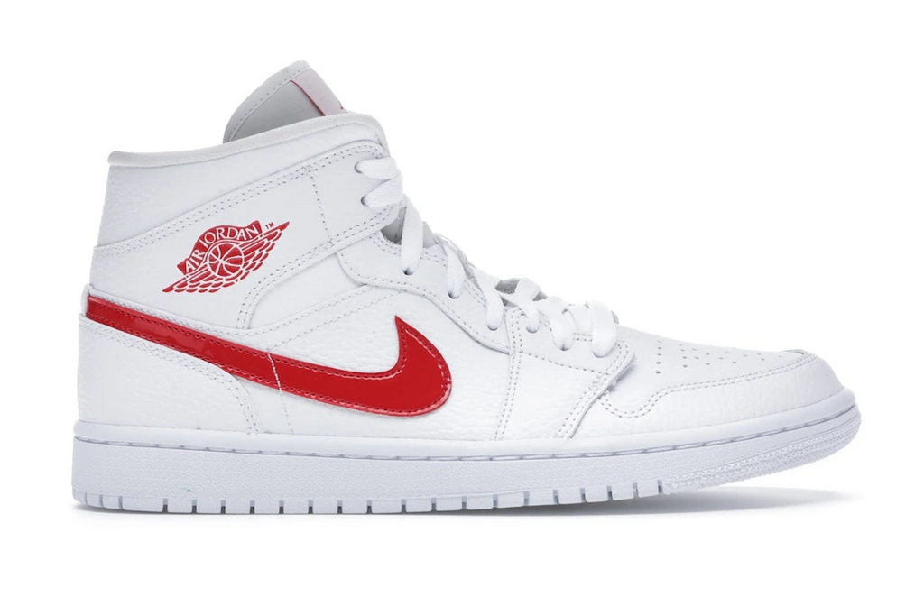 Jordan 1 Mid White University Red (W)