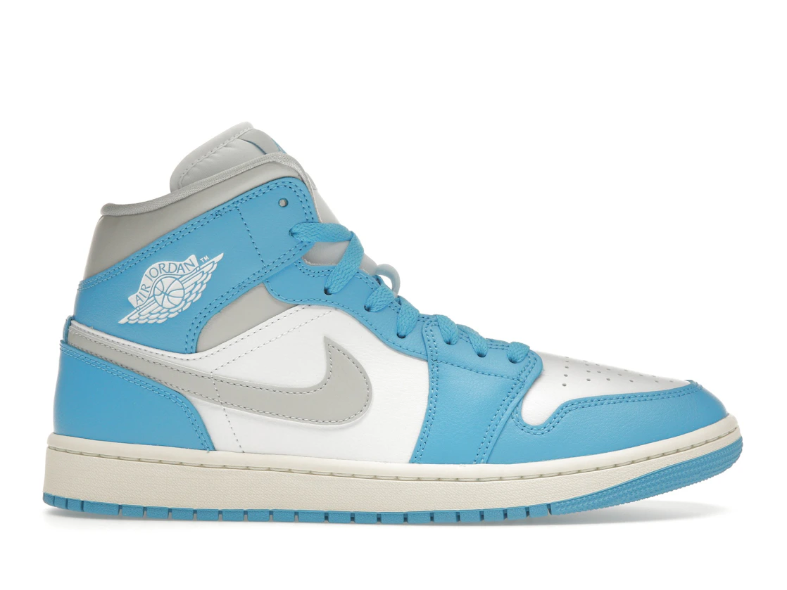 Jordan 1 Mid Dark Powder Blue White Sail Neutral Grey (W)