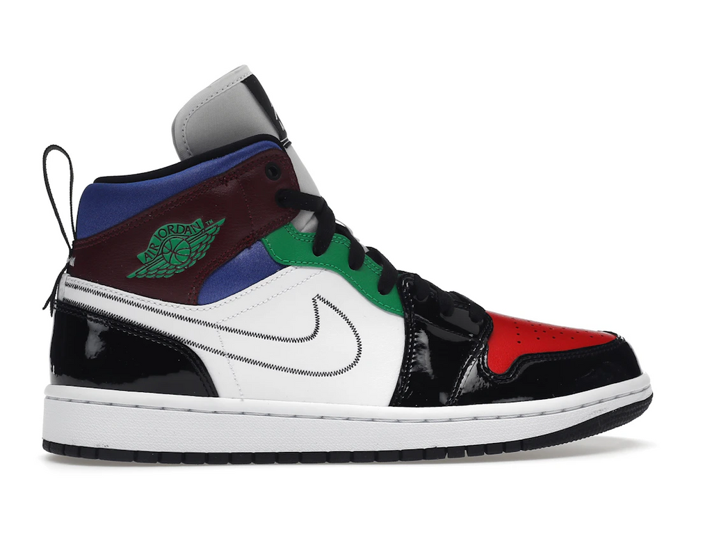 Jordan 1 Mid SE Black White Multi-Color (W)