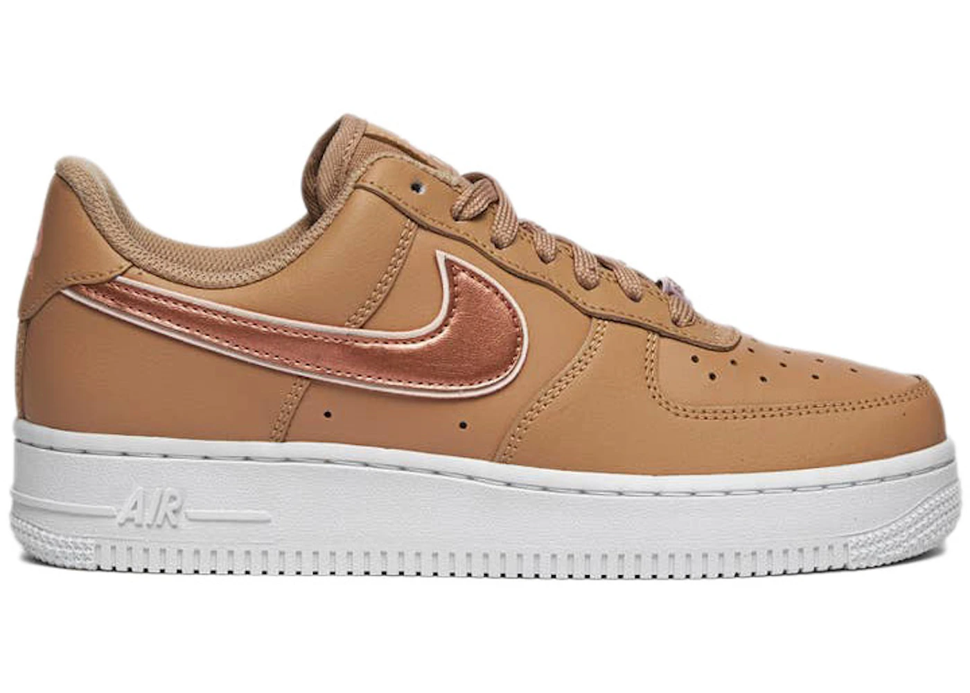 Nike Air Force 1 '07 Tan Metallic Rose Gold (W)