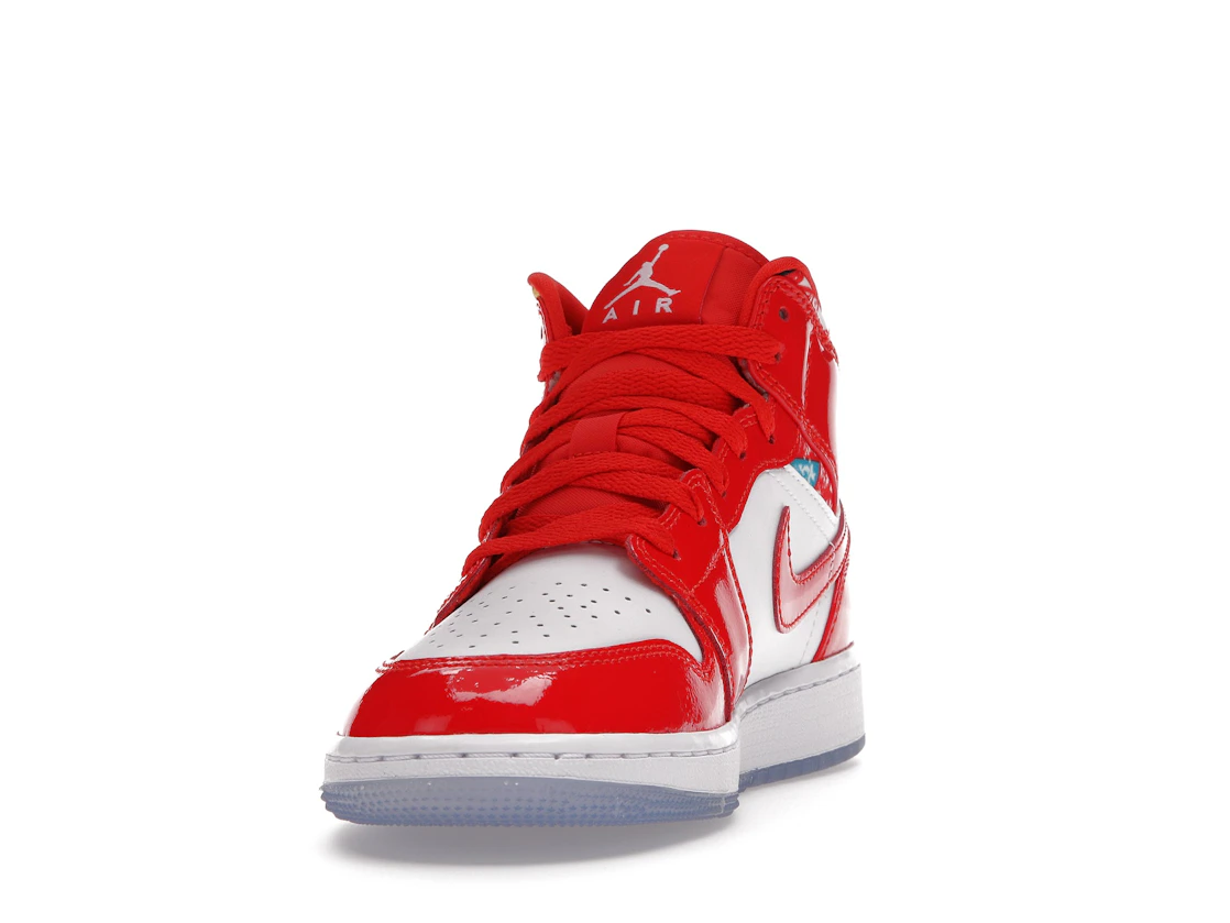 Air Jordan 1 Mid Barcelona Sweater Red Patent (GS)