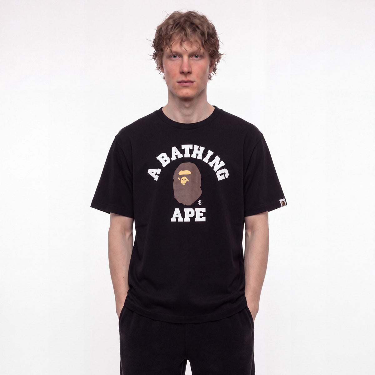 tričko BAPE College T-Shirt Black ADONIO