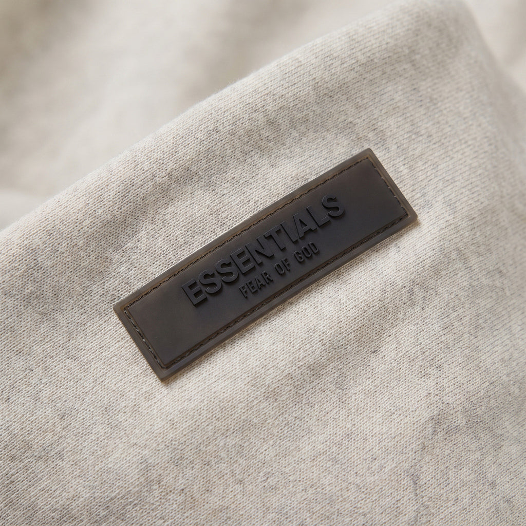 Fear of God Essentials S22 Hoodie Light Oatmeal – detail