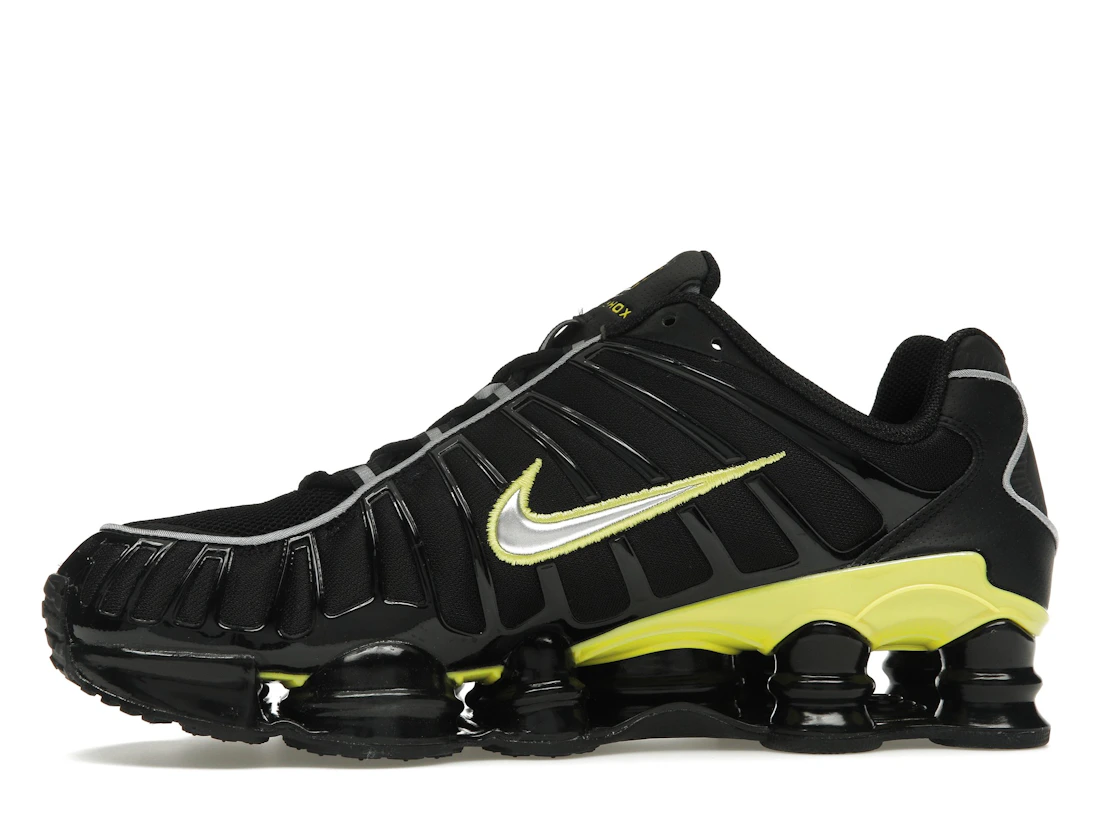 Nike Shox TL Black Dynamic Yellow Metallic Silver