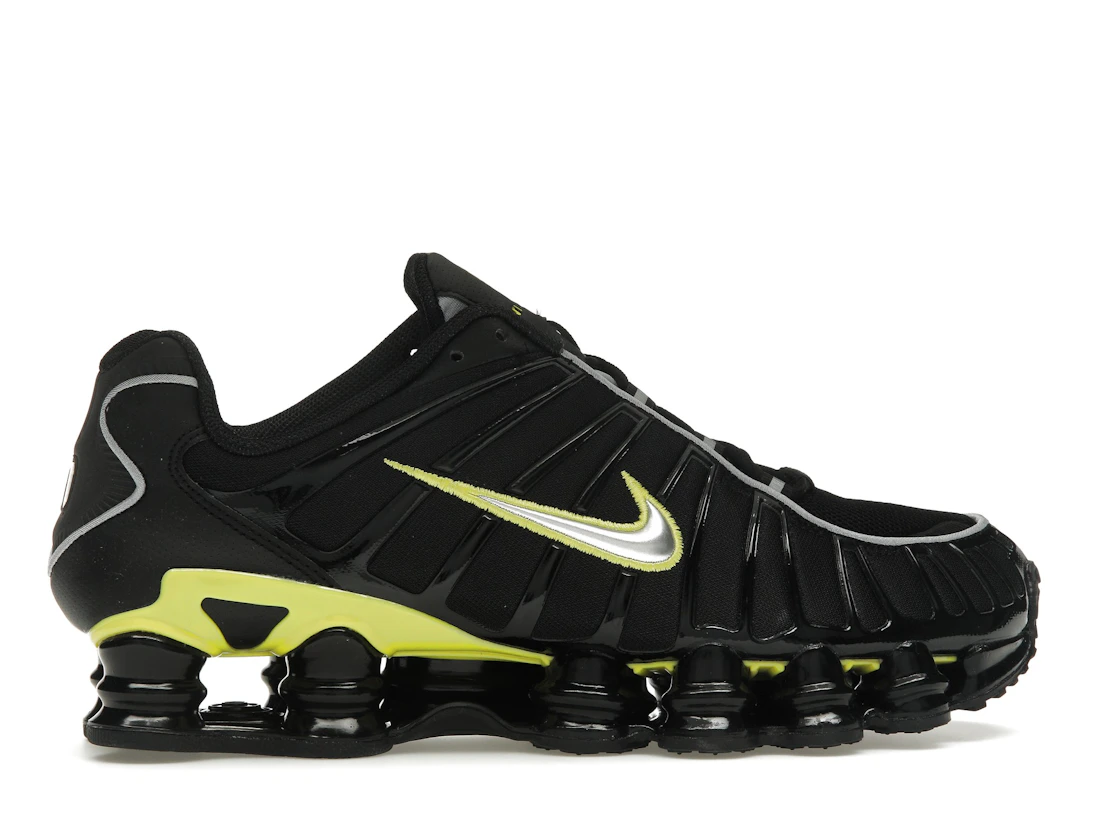 Nike Shox TL Black Dynamic Yellow Metallic Silver