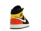Jordan 1 Mid Black Amarillo Orange