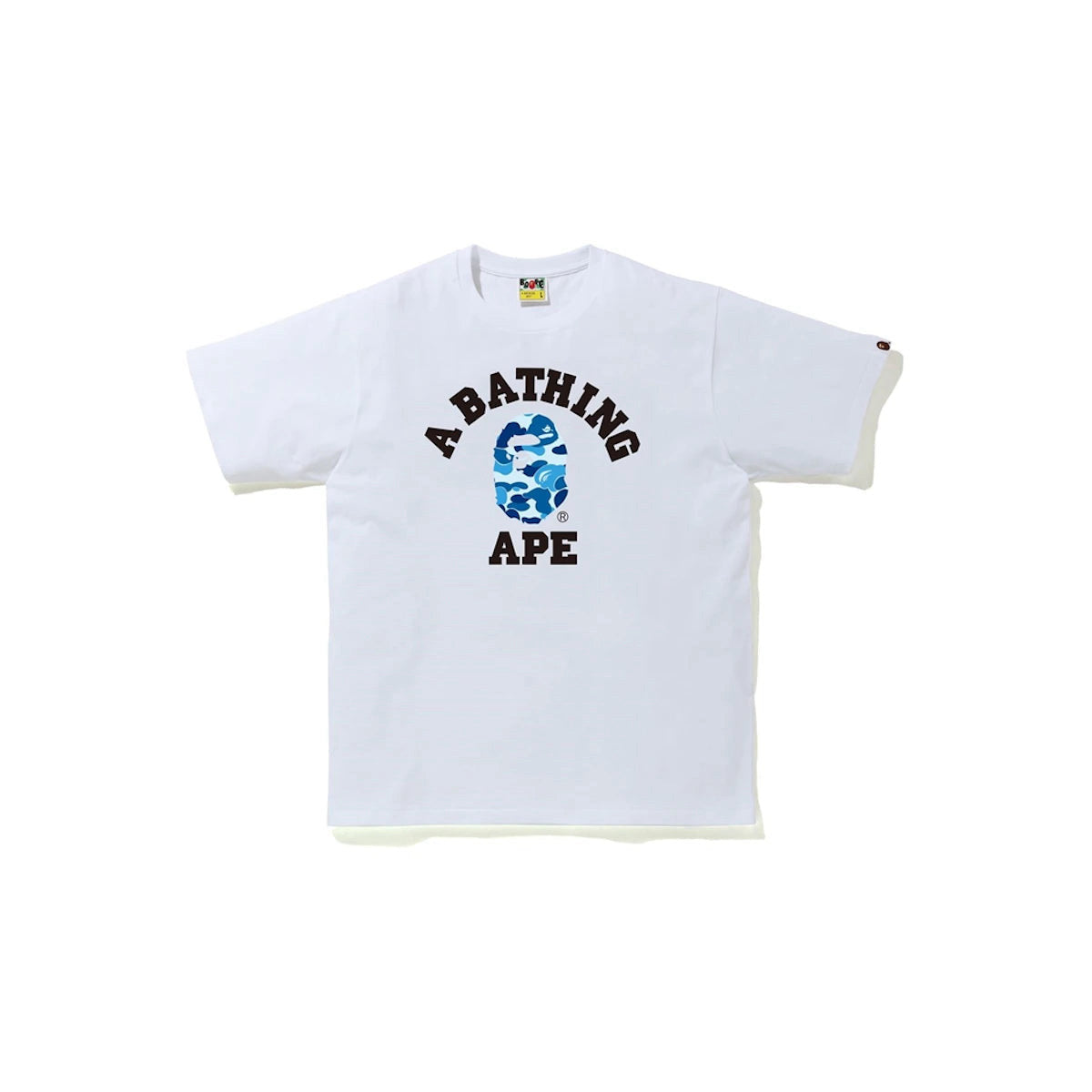 tričko BAPE ABC Camo College T-Shirt White/Blue ADONIO