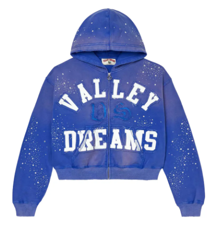 Vale Forever Classico Zip Up Hoodie Blue INS-371949165E ADONIO