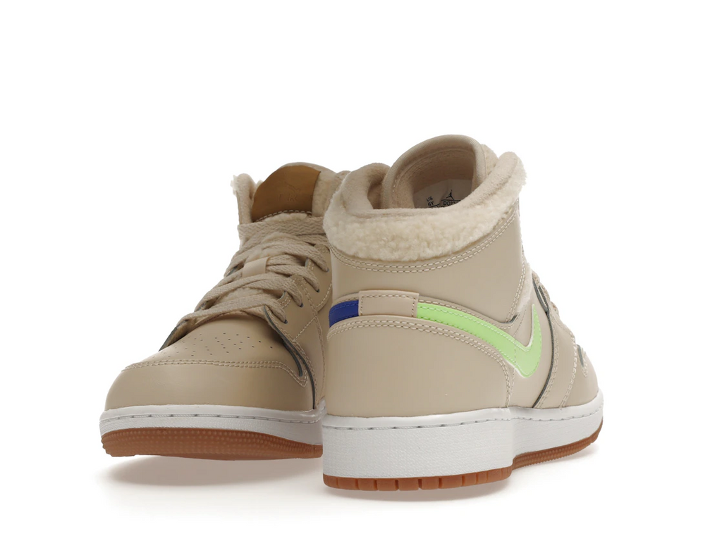 Jordan 1 Mid Utility Fleece Pearl White (GS)
