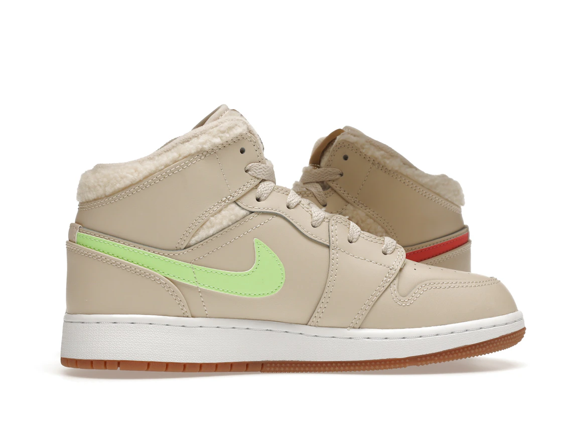Jordan 1 Mid Utility Fleece Pearl White (GS)
