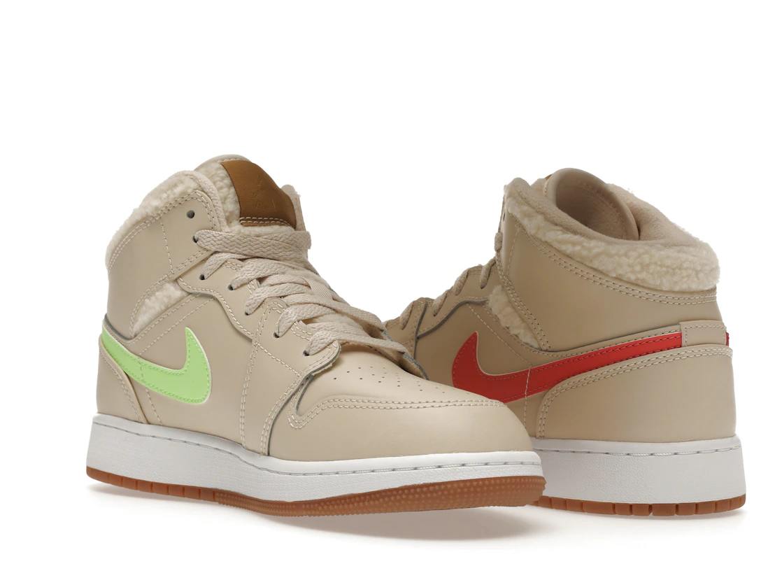 Jordan 1 Mid Utility Fleece Pearl White (GS)