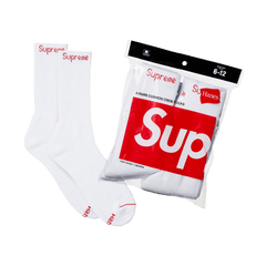 Supreme Hanes Socks White