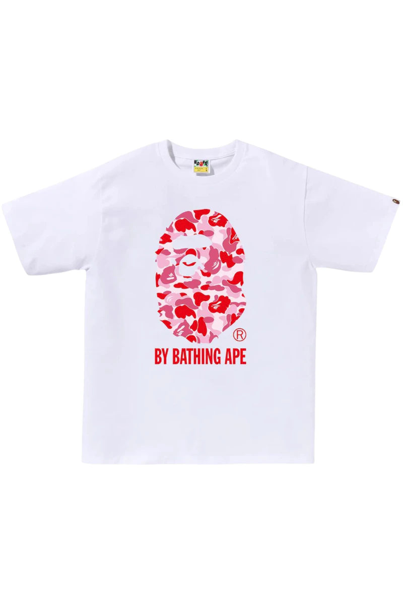BAPE ABC Camo By Bathing Ape T-Shirt White/Pink SS25