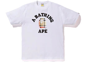 BAPE Check College T-Shirt White/Beige