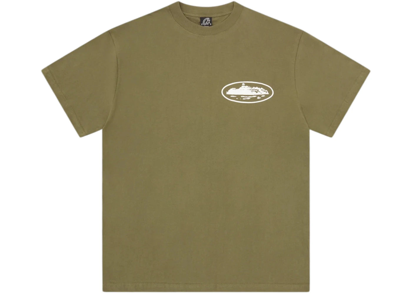 Corteiz Island Puff Print Tee Olive