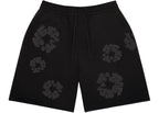 oblečení Denim Tears Faded Mono Cotton Wreath Sweatshorts Black ADONIO