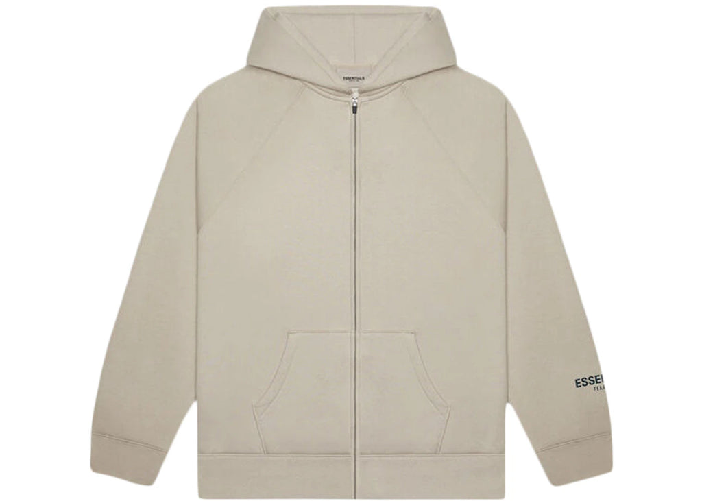 Fear of God Essentials Zip Up Hoodie (21SS) Oatmeal