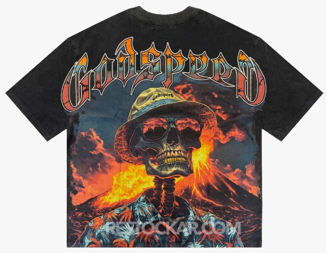 tričko Godspeed Natural Disaster Tee Washed Black INS-548CCE2EFC ADONIO