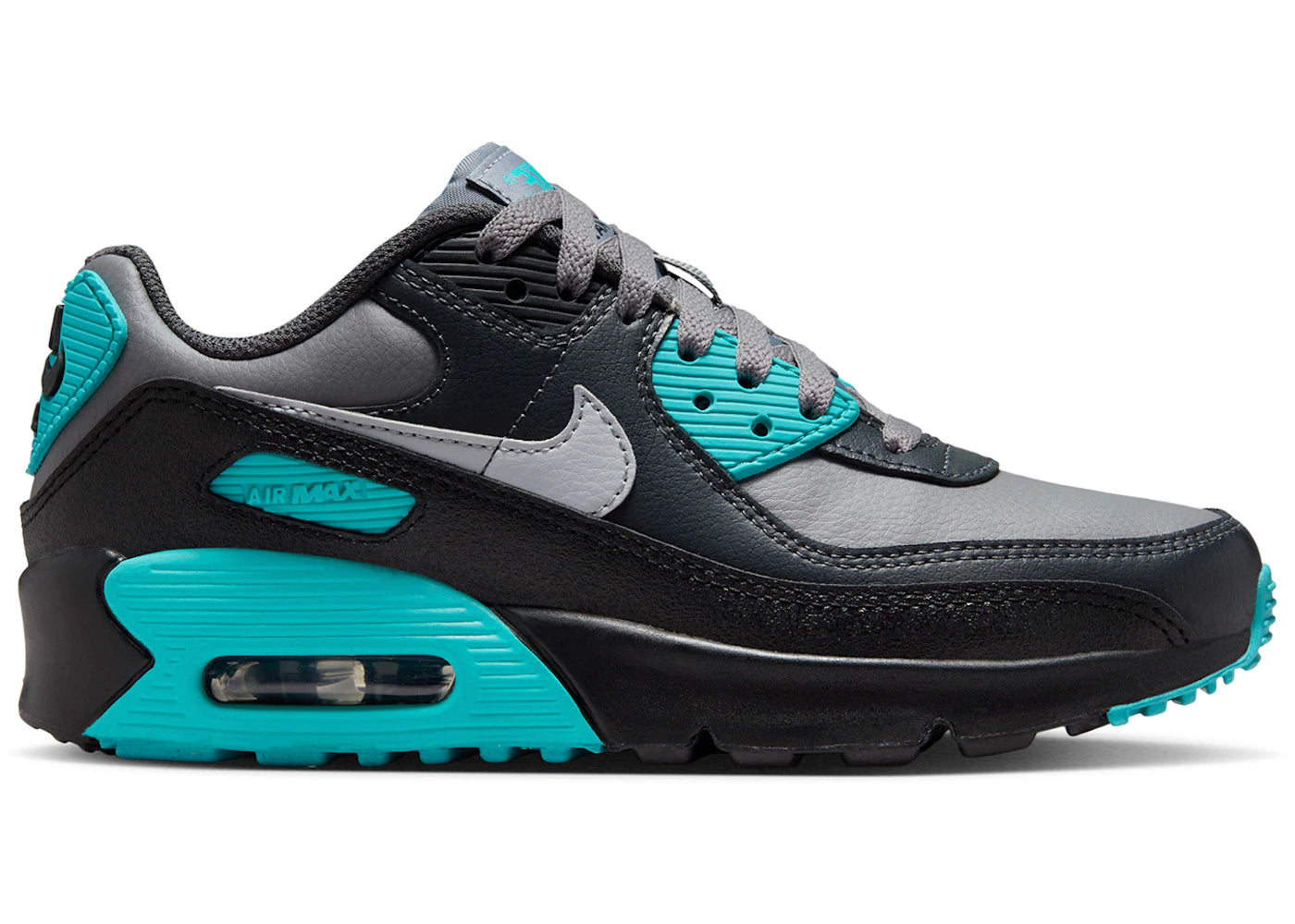 Nike Air Max 90 LTR Cool Grey Dusty Cactus Black Wolf Grey (GS)