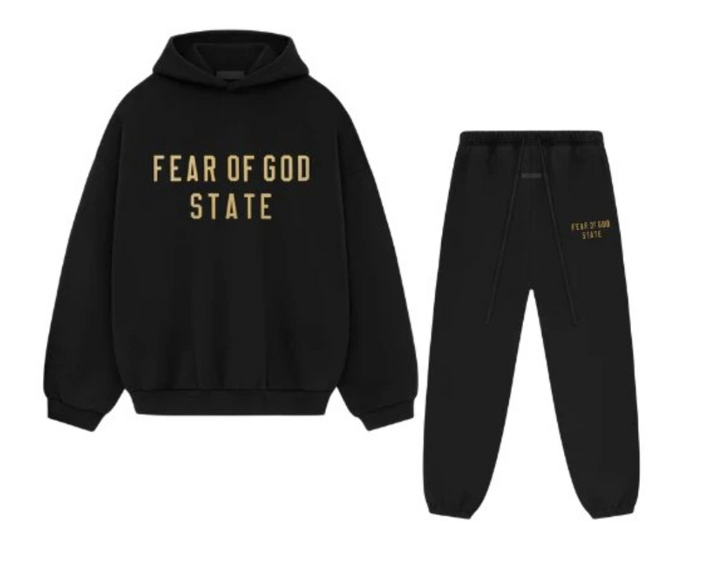 Fear of God Essentials FW24 Black Yellow State - Celý Set