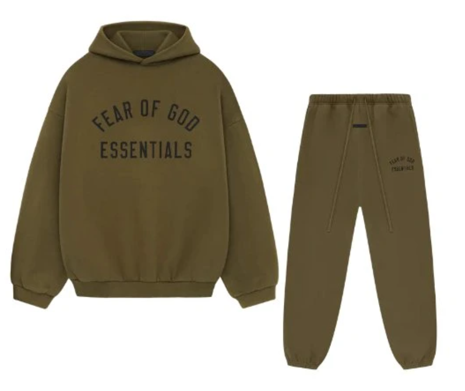Fear of God Essentials FW24 Olive - Celý Set