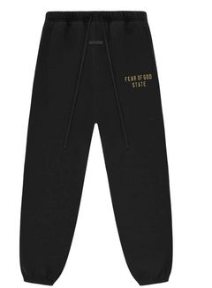Fear of God Essentials Sweatpants FW24 Black Yellow State