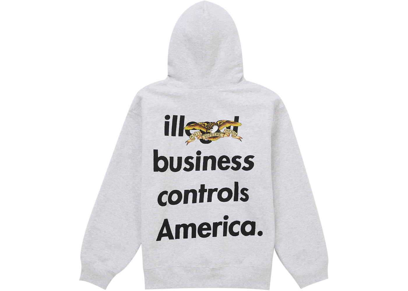Supreme ANTIHERO Hooded Sweatshirt (FW25) Ash Grey ADONIO