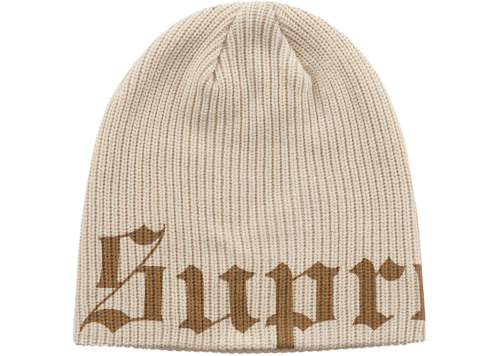 Supreme Old English Printed Beanie (SS26) Brown