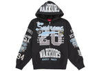 Supreme Warriors Applique Zip Up Hooded Sweatshirt Black
