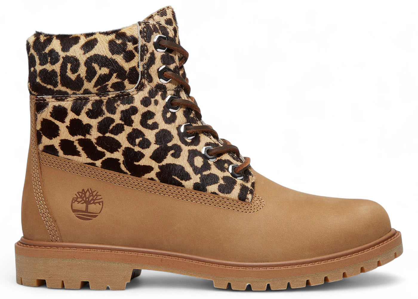 Timberland 6" Premium Boot Leopard Print Beige Nubuck (W)