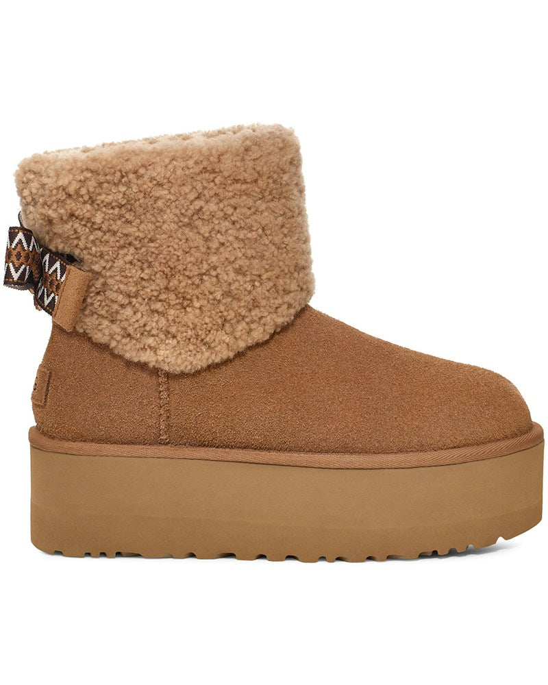 tenisky a boty UGG Classic Mini Maxi Curly Boot Chestnut (W) 1158267-CHE ADONIO