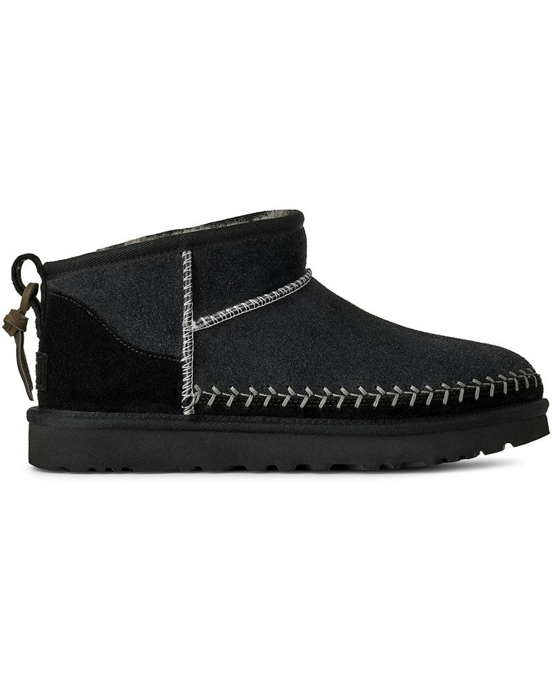 tenisky a boty UGG Classic Ultra Mini Biarritz Boot Black (W) 1171538-BLK ADONIO