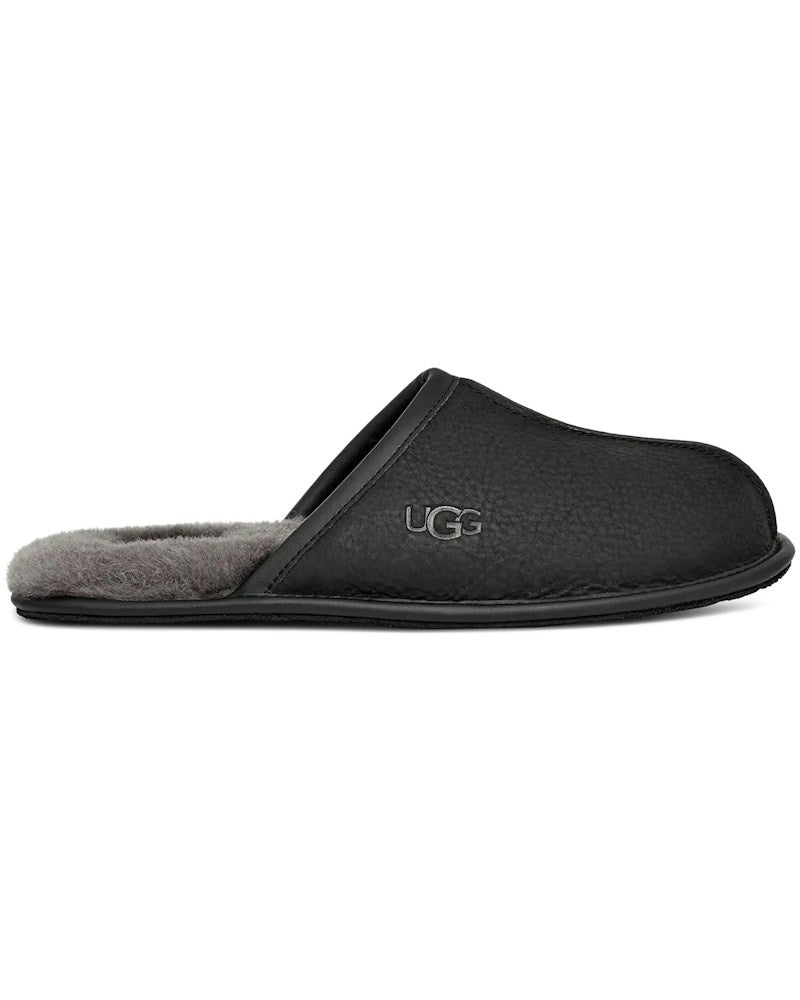 tenisky a boty UGG Scuff Leather Slipper Black 1108192-BLK ADONIO