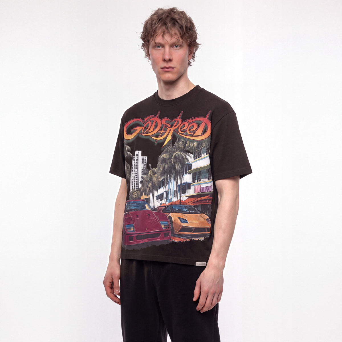tričko Godspeed South Beach Drive Miami Superrun Tee Black INS-73D2674F0A ADONIO