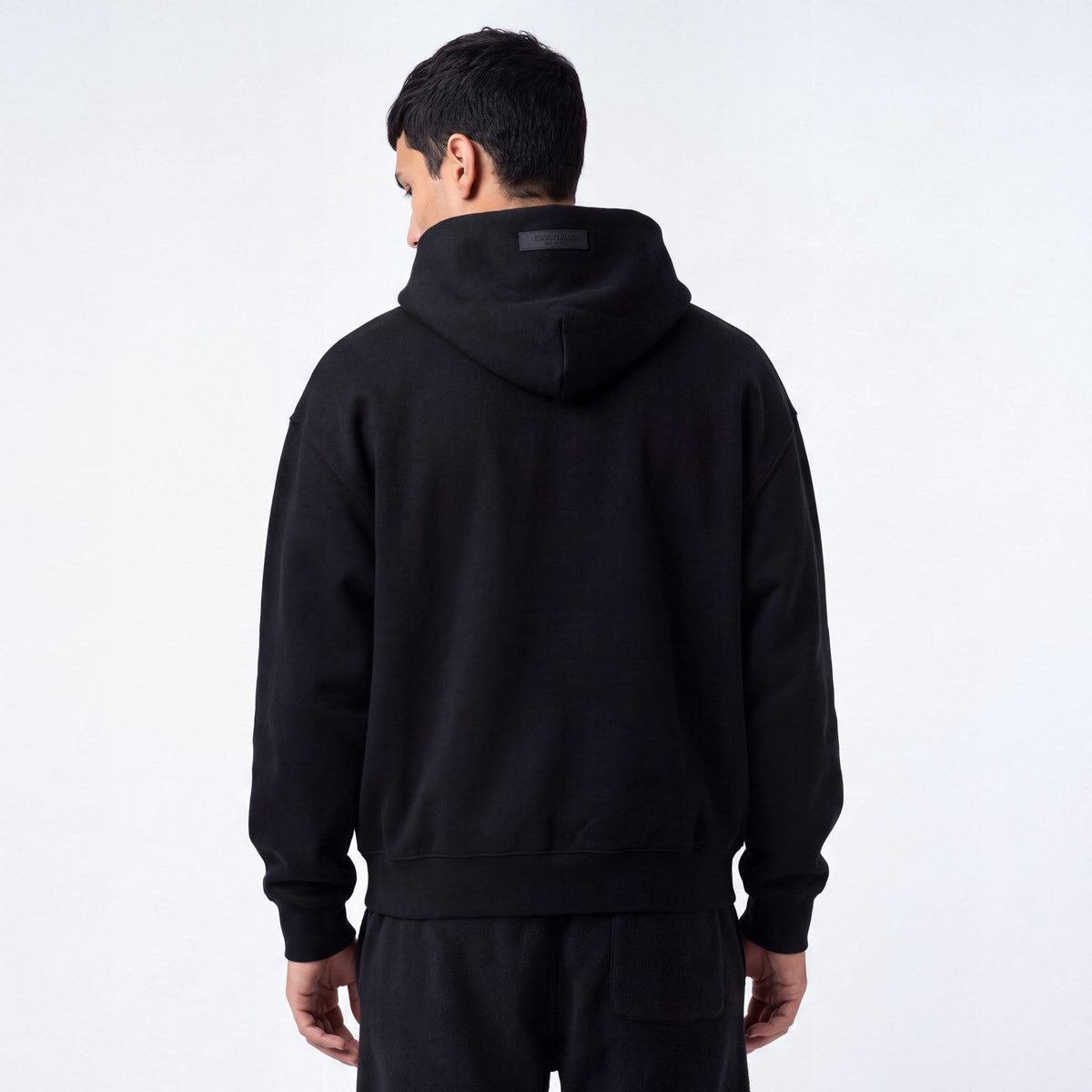 Fear of God Essentials Arch Logo Hoodie Jet Black 192SP232050F ADONIO