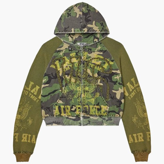 Vale Forever Terrain Zip Up Hoodie Green