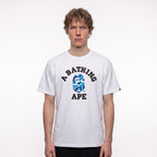 tričko BAPE ABC Camo College T-Shirt White/Blue ADONIO