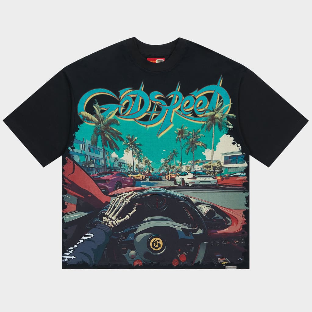 Godspeed Power Steering Tee Black