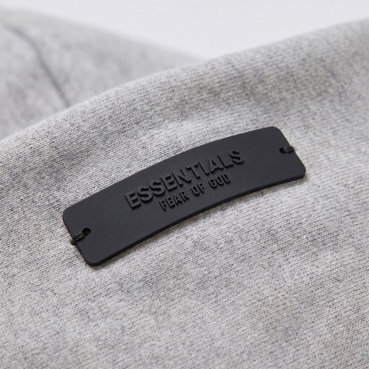 Fear of God Essentials S24 Fleece Hoodie Light Heather Grey – detail