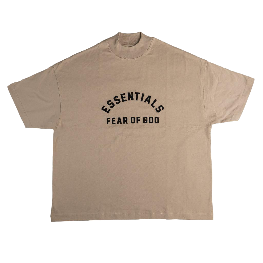 Fear of God Essentials T-Shirt (SS23) Dusty Beige (BLACK PRINT)