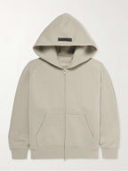Fear of God Essentials Zip Up Hoodie (21SS) Oatmeal